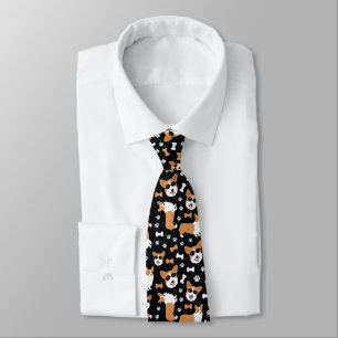 Cute Corgis Pembroke Welsh Corgi Funny Pattern Nec Tie