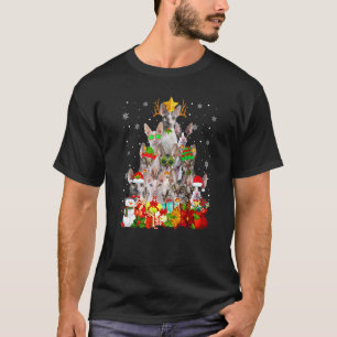 Cute Cornish Rex Cat Christmas Tree Ornament Cat T-Shirt