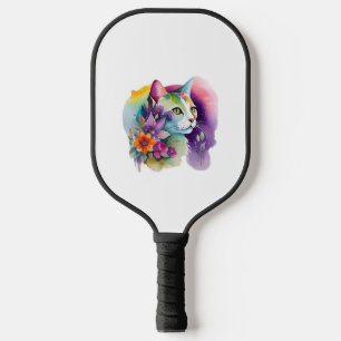 Cute cosmic bohemian cat pickleball paddle