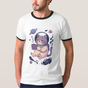 Cute Cosmic Cat Art   Meowstronaut Fuel Mug & Tee