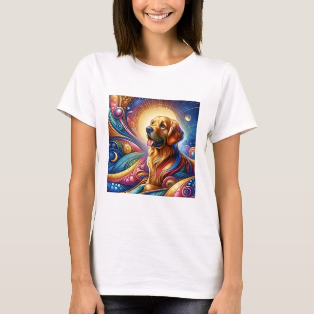 Cute Cosmic Happy funny dog tshirt (Front)
