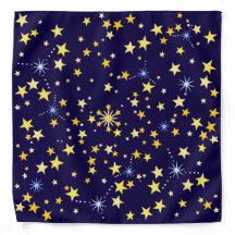 Cute Cosmic Pattern Starry Night Galaxy Navy Blue
