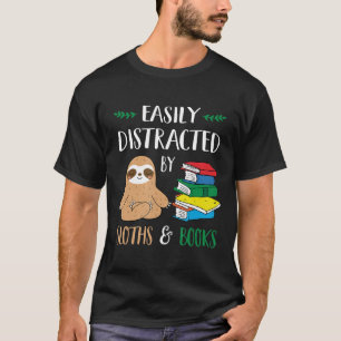 Cute Costume Easily Extracted By Sloths And Books T-Shirt