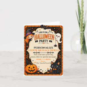 Cute Costume Halloween Invitation