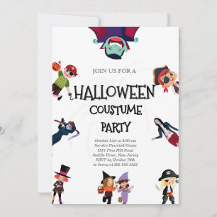 Cute Costume Halloween Party Invitation