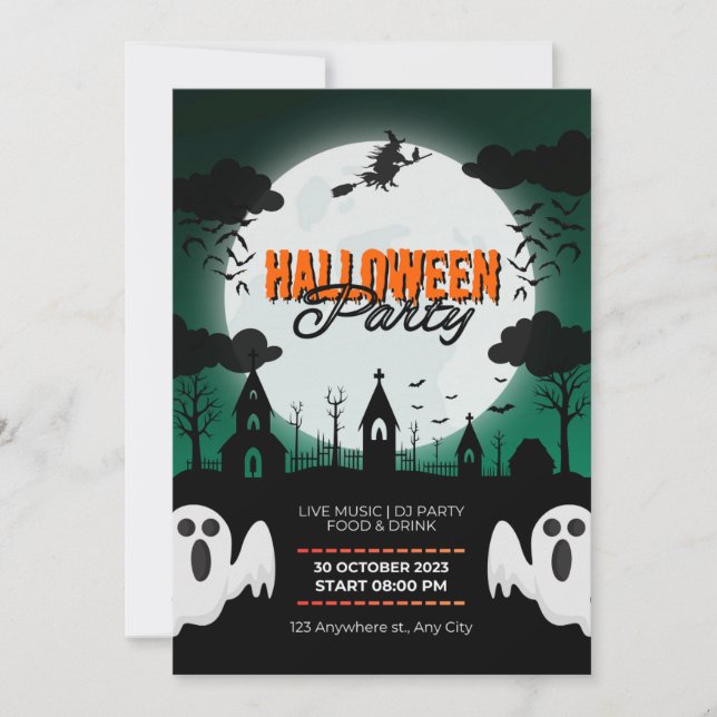 Cute Costume Halloween Party  Invitation (Front)