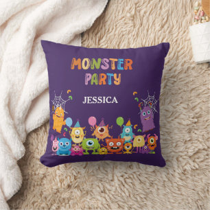 Cute Costume Monster Halloween Party For Kids Cushion
