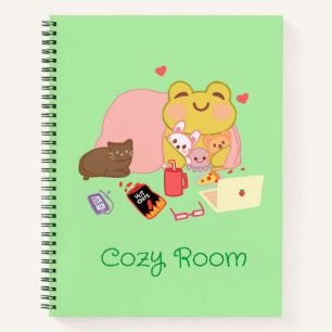 Cute Cosy Introvert Cottagecore Frog Notebook