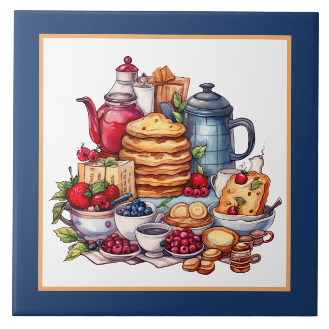 Cute cosy kitchen home business crafting  tile (Front)