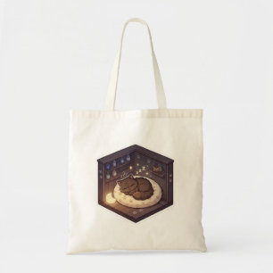 Cute Cosy Sleeping Cat in Magic Nook Tote Bag