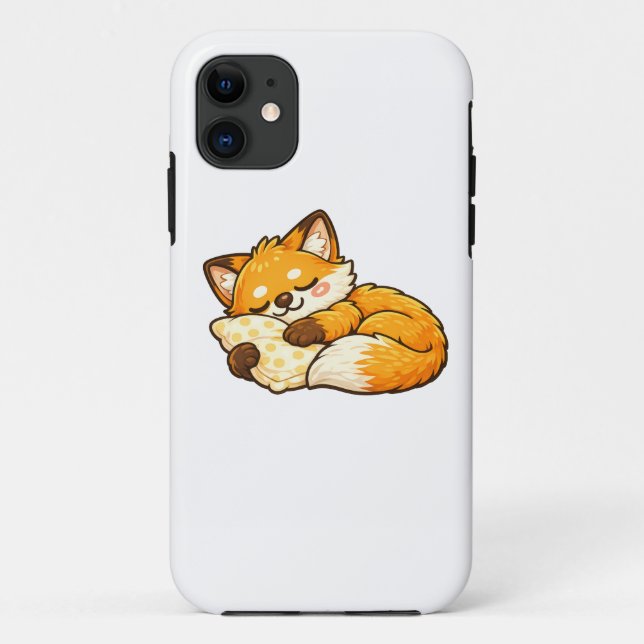Cute Cosy Sleeping Fox Case-Mate iPhone Case (Back)