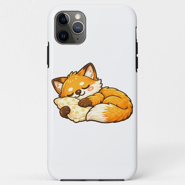 Cute Cosy Sleeping Fox Case-Mate iPhone Case (Back)