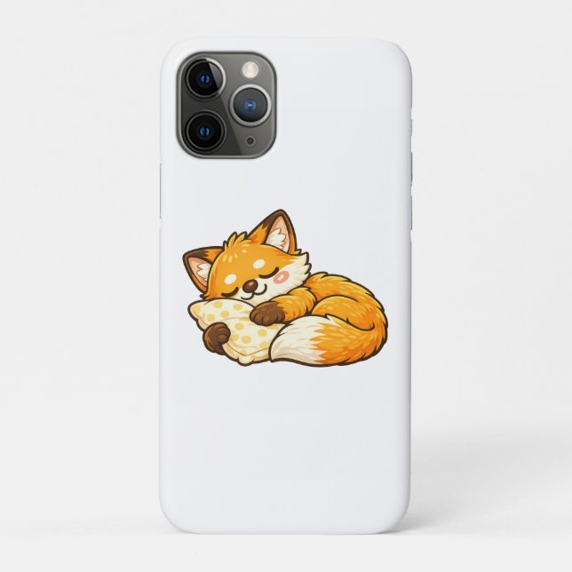 Cute Cosy Sleeping Fox Case-Mate iPhone Case (Back)