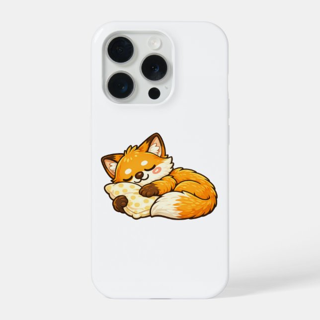Cute Cosy Sleeping Fox iPhone Case (Back)