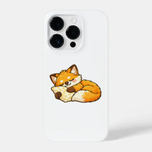 Cute Cosy Sleeping Fox iPhone 14 Pro Case
