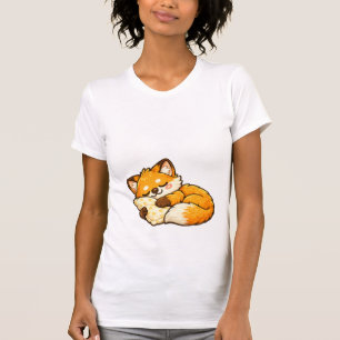 Cute Cosy Sleeping Fox T-Shirt