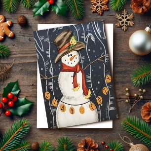 Cute Cosy Snowman Christmas Inspirivity Card