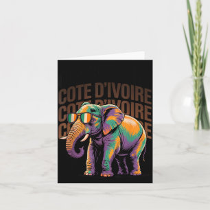 Cute Côte Divoire Trip Elephant Ivory Coast Boys Card