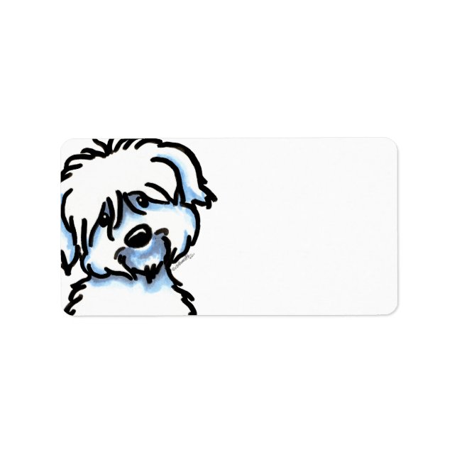 Cute Coton de Tulear Label (Front)