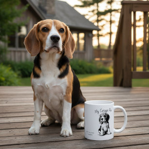 Cute Cottage Pet -Beagle/ Personalise Coffee Mug