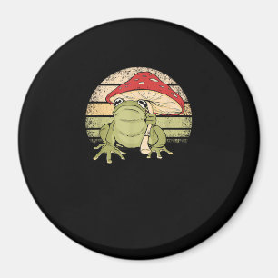 Cute Cottagecore Aesthetic Frog Mushroom Goblincor Magnet