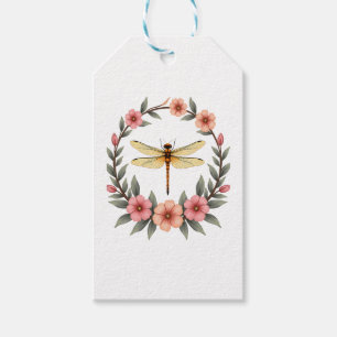 Cute Cottagecore Floral Dragonfly Aesthetic Girls  Gift Tags