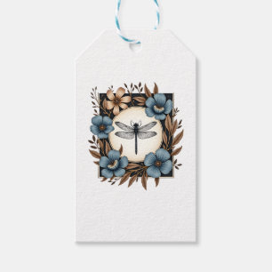 Cute Cottagecore Floral Dragonfly Aesthetic Girls  Gift Tags