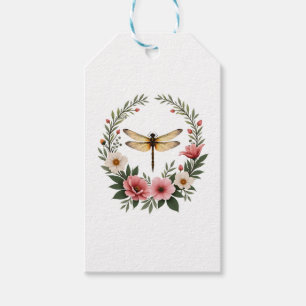 Cute Cottagecore Floral Dragonfly Aesthetic Girls  Gift Tags