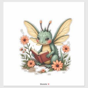 Cute Cottagecore Floral Dragonfly Aesthetic Graphi