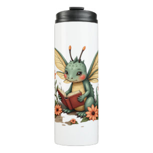 Cute Cottagecore Floral Dragonfly Aesthetic Graphi Thermal Tumbler