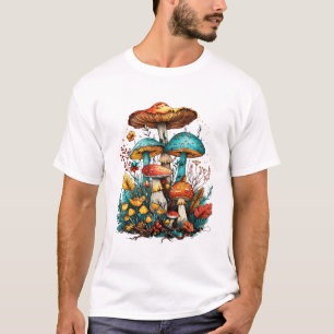 Cute Cottagecore Floral Mushroom Aesthetic Girls G T-Shirt