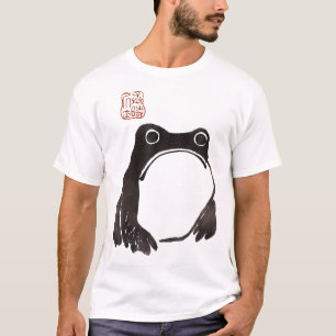 Cute Cottagecore Frog Grumpy Japanese Frog T-Shirt