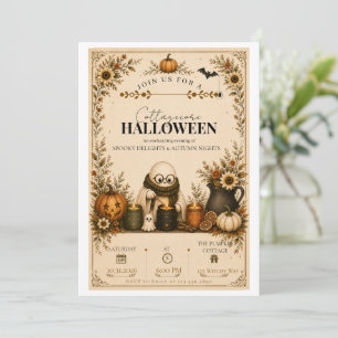 Cute Cottagecore Halloween Party Invitation