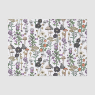 Cute Cottagecore Mushroom Ghosts Fall Halloween Tissue Paper