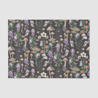 Cute Cottagecore Mushroom Ghosts Fall Halloween Tissue Paper