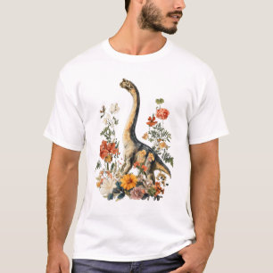 Cute Cottagecore Trex Dinosaur Flower Botanical Vi T-Shirt