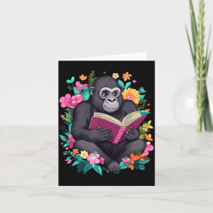 Cute Cottagecore Valentines Gorilla Graphic Girls  Card