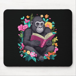 Cute Cottagecore Valentines Gorilla Graphic Girls Mouse Pad