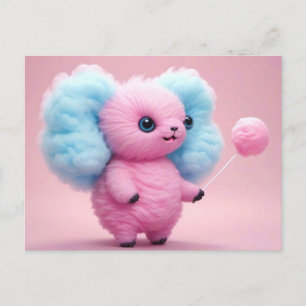 Cute Cotton Candy Critter Postcard