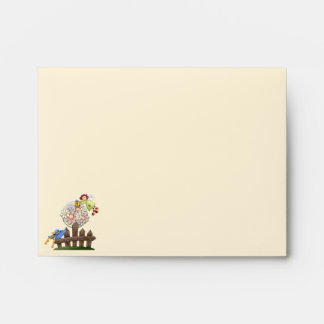 Cute Country Angel Watering Flowers Envelope