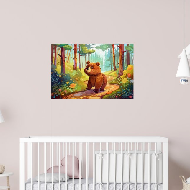 cute Country brown bear lovers nursey Poster (Nursery 2)