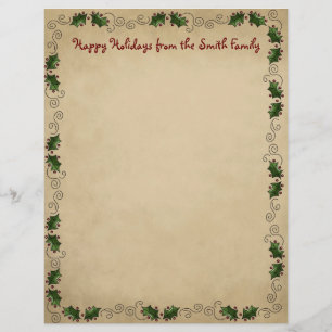 Cute Country Christmas Letterhead