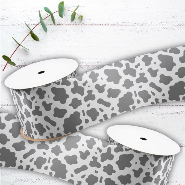 Cute Country Farm Cow Print Satin Ribbon (Creator Uploaded)
