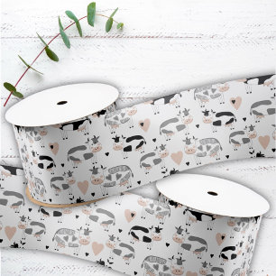 Cute Country Farm Cows Satin Ribbon