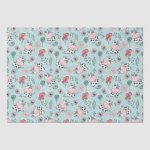 Cute Country Farm Cows Tissue Paper
