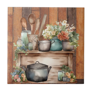 cute Country kitchen lovers Tile