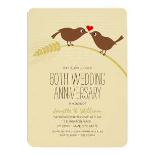  60th  Wedding  Anniversary  Invitations Announcements 