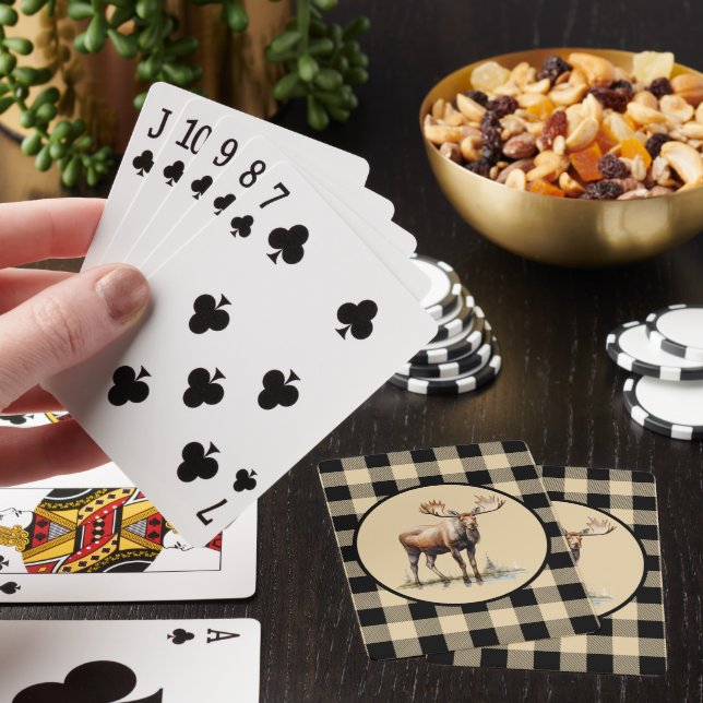Cute Country moose lovers  Playing Cards (In Situ)
