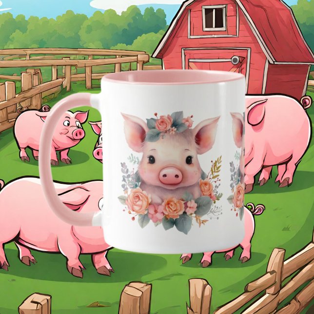 Cute Country pig lovers  Mug (Creator Uploaded)