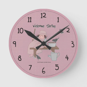 Cute Country Spring Wall Clock